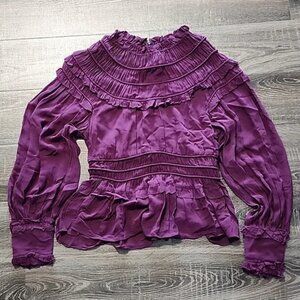 🎉 NEW Farm Rio long sleeve, Ruffle peplum Blouse 🎉